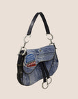 CHRISTIAN DOR SPEEDWAY DENIM SADDLE BAG