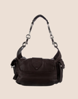 CHRISTIAN DOR BLACK LEATHER REBELLE BAG