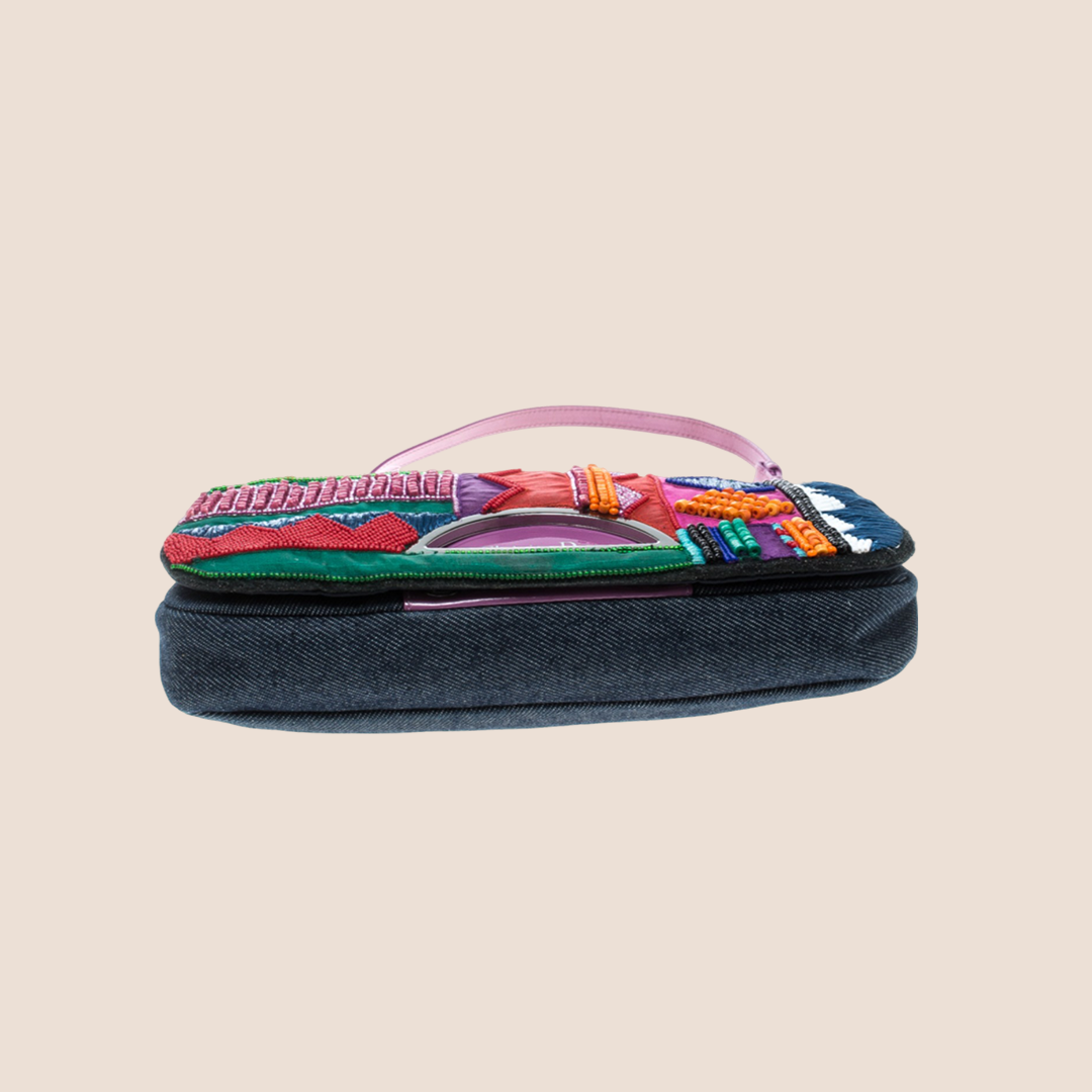 CHRISTIAN DOR BEADED MULTICOLOUR MALICE SHOULDER BAG