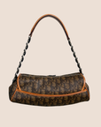 CHRISTIAN DOR BROWN TROTTER ROMANTIQUE BAGUETTE BAG