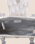 CHRISTIAN DOR GREY & WHITE ROMANTIQUE TROTTER HANDBAG