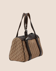 CHRISTIAN DOR BROWN DORISSIMO CANVAS STREET CHIC BOSTON BAG