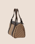 CHRISTIAN DOR BROWN DORISSIMO CANVAS STREET CHIC BOSTON BAG