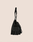 CHRISTIAN DOR BLACK CANVAS STREET CHIC MULTIPOCKET BAG