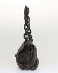 PRD Chain Shoulder Bag Leather Gunmetal Auth hk