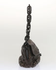 PRD Chain Shoulder Bag Leather Gunmetal Auth hk