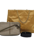 PRD Celine Luxury Balenciaga C Macadam Chain Bag Silk Canvas Leather Set hk