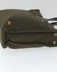 BBERRY Blue Label Tote Bag Canvas Khaki Auth hk