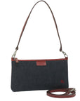 BBERRY Blue Label Shoulder Bag Denim Navy Auth hk