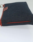 BBERRY Blue Label Shoulder Bag Denim Navy Auth hk