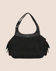 CHRISTIAN DOR BLACK CANVAS STREET CHIC MULTIPOCKET BAG