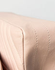 CHNL 17C Classic Chevron Calfskin Light Pink 