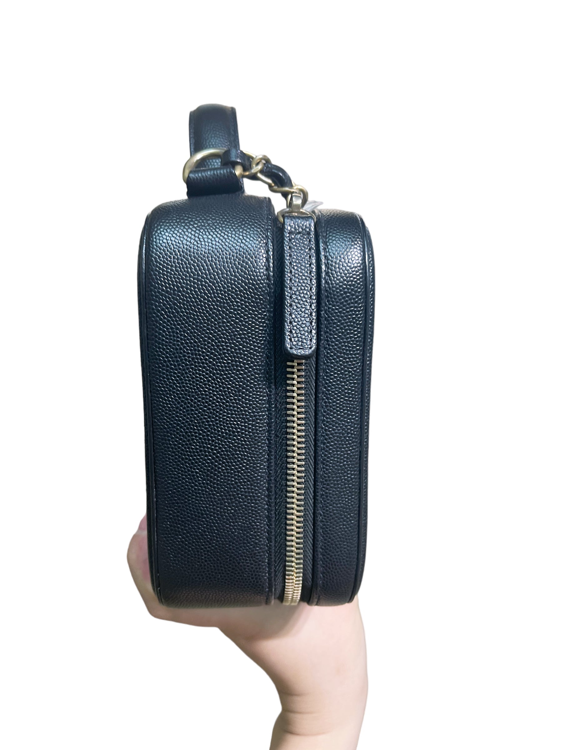 CHNL Black Vanity Case Medium Size GoldHardwere