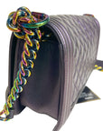 CHNL Purple Mermaid Iridescent Medium Calfskin Boy Bag