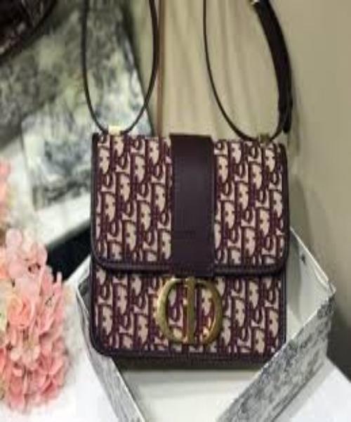 Montaigne DOR Oblique Flap Bag Burgundy
