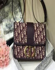 Montaigne DOR Oblique Flap Bag Burgundy