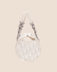CHRISTIAN DOR GREY & WHITE ROMANTIQUE TROTTER MINI BARREL BAG