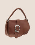CHRISTIAN DOR BROWN LEATHER WHIPSTITCH GAUCHO BAG