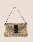 FNDI 2000 BROWN ZUCCHINO CANVAS DOUBLE FLAP BAG