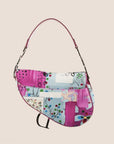 CHRISTIAN DOR PINK "FILTH" PRINTED SADDLE BAG