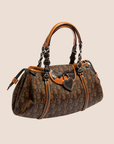 CHRISTIAN DOR BROWN ROMANTIQUE TROTTER HANDBAG