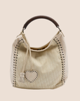 CHRISTIAN DOR BEIGE OBLIQUE ETHNIC HOBO BAG