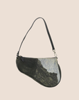 CHRISTIAN DOR "MISS DORELLA" DENIM PRINT MINI SADDLE BAG