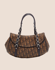 CHRISTIAN DOR BROWN TROTTER ROMANTIQUE FLAP BAG