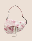 CHRISTIAN DOR GIRLY PINK CHERRY BLOSSOM SADDLE BAG