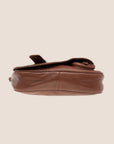 CHRISTIAN DOR BROWN LEATHER WHIPSTITCH GAUCHO BAG