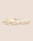 CHRISTIAN DOR BEIGE TROTTER FLORAL EMBROIDERED MINI SHOULDER BAG