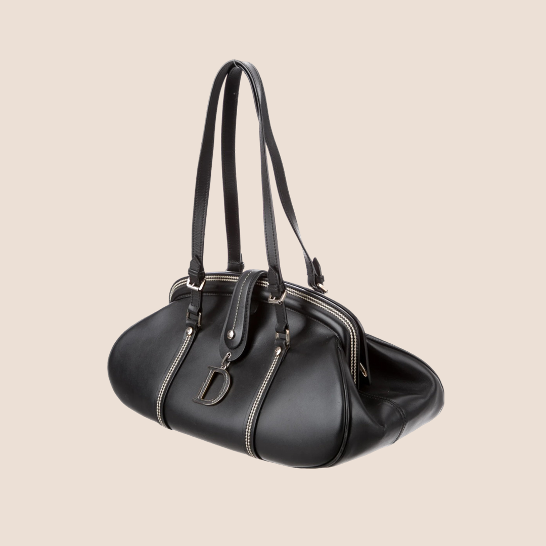 CHRISTIAN DOR BLACK FRAME DETECTIVE BAG