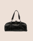 CHRISTIAN DOR BLACK LEATHER FRAME BAG