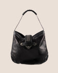 CHRISTIAN DOR BLACK LEATHER JEANNE HOBO BAG