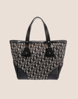 CHRISTIAN DOR NAVY TROTTER TOTE BAG