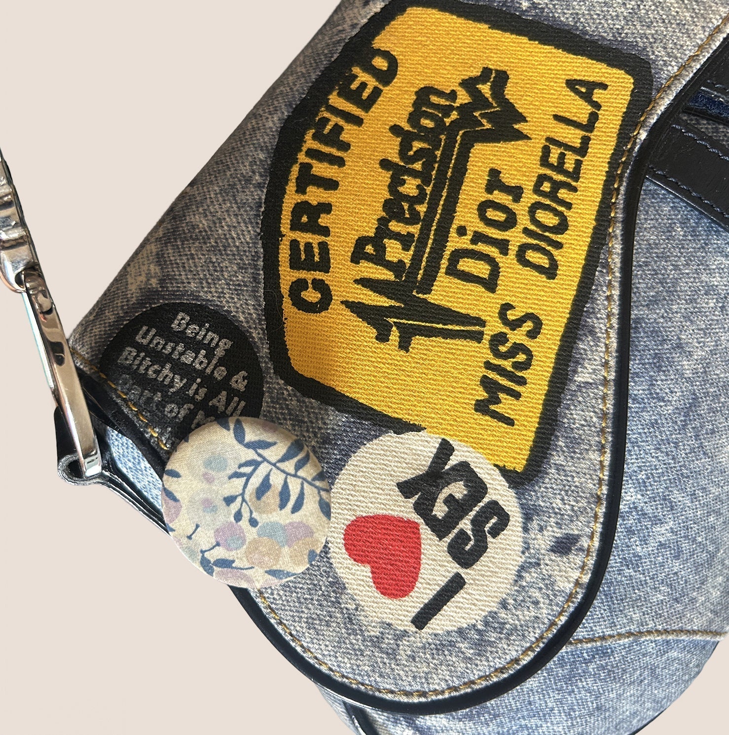 CHRISTIAN DOR DENIM "MISS DORELLA" SADDLE BAG