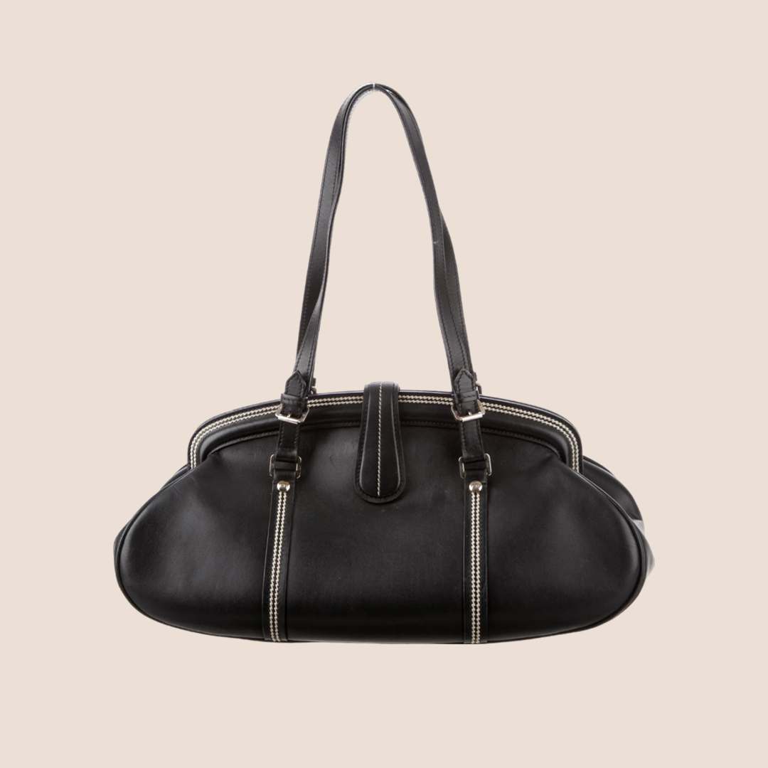 CHRISTIAN DOR BLACK FRAME DETECTIVE BAG