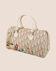 CHRISTIAN DOR DORISSIMO FLORAL EMBROIDERED BOSTON BAG
