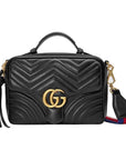 (WMNS) GCCI GG Marmont Leather Shoulder Bag Black -DTDPT-