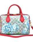 (WMNS) GCCI Blooms Logo Printing Boston handbag Small Blue / Red Classic -KUIG-