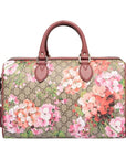 (WMNS) GCCI GG Blooms Logo Printing Canvas Boston Ebony / Pink Handbag -KUIN-