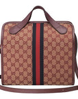 (WMNS) GCCI Logo Stripe Webbing Canvas Large Capacity travel handbag Unisex / Red Classic -YMT-