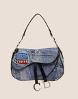 CHRISTIAN DOR SPEEDWAY DENIM SADDLE BAG