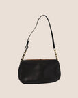 CHRISTIAN DOR BLACK & BROWN COW PRINT MALICE SHOULDER BAG