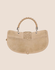 CHRISTIAN DOR BEIGE SUEDE ADMIT IT CORSET HANDBAG