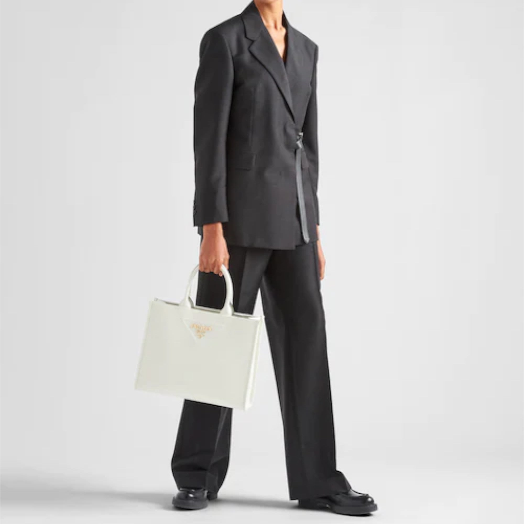 Medium leather PRD Symbole bag with topstitching