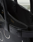 PRD Buckle medium leather bag with appliqués