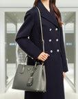 Medium Saffiano Leather Double PRD Bag