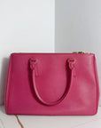 PRD Galleria Hot Pink Textured Calfskin Handbag Crossbody