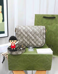 GCCI Beige Mini Saddle Bag